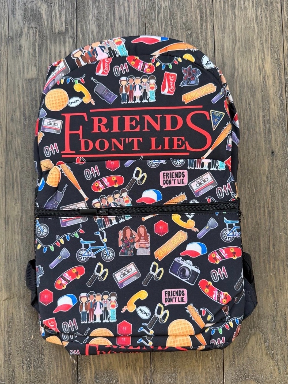 NWT Stranger Things Friends Don’t Graphic Multi Color Backpack